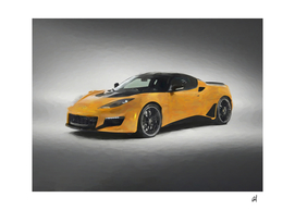 Lotus 2020 Evora GT in watercolor