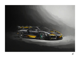 McLaren Senna Carbon in watercolor