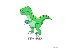 Tea-Rex green dino