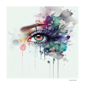 Watercolor Woman Eye #5