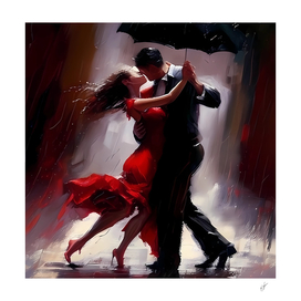 Tango in the rain.