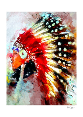 Watercolor Native American