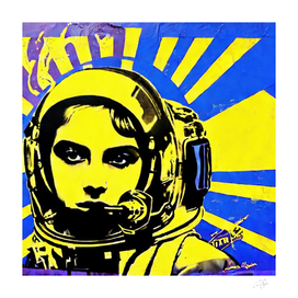 Cosmonaut girl graffiti | street art aesthetic