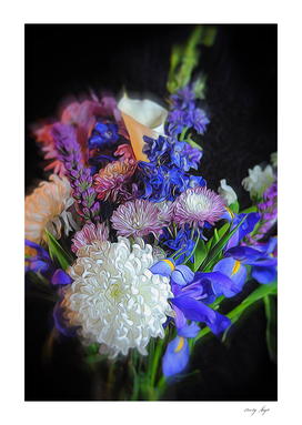 Blue White Purple Bouquet