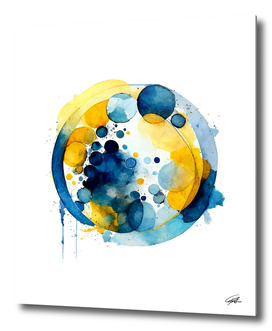 Abstract circles in blue 02