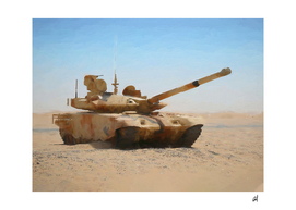 Tanks Desert in watercolor