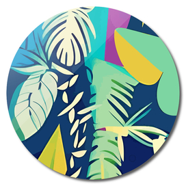 Tropical Wilderness, Abstract Botanical Jungle Plants
