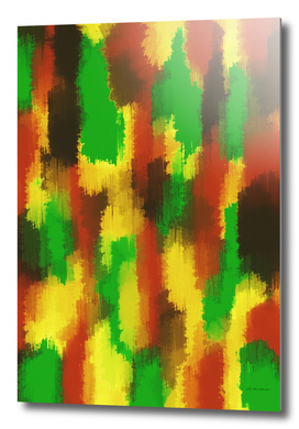 green red yellow and brown painting abstract