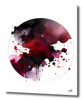 Abstract circle in burgundy tones 01