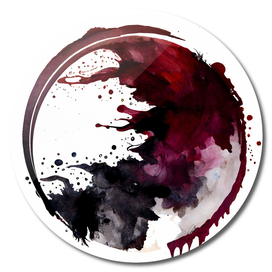 Abstract circle in burgundy tones 02
