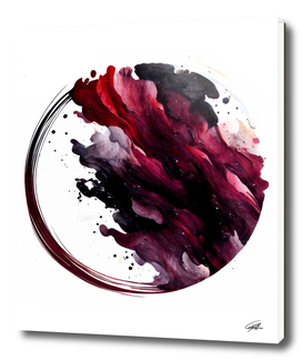 Abstract circle in burgundy tones 03