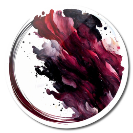 Abstract circle in burgundy tones 03