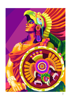Aztec warrior Artwork Pop art