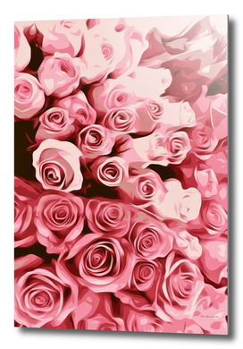fresh pink roses texture background