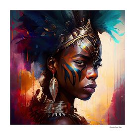 Powerful African Warrior Woman #4