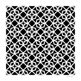 Black and white retro geometric diamond tile