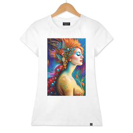 The Colorful Mermaid AI Art Portrait