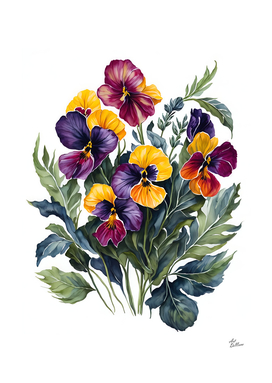 Bouquet of Pansies