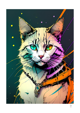 Cyber Cute Cat Artwork