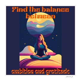 Find the balance between ambition and gratitude