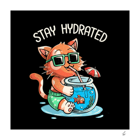 Stay Hydrated Cat Summer Fish