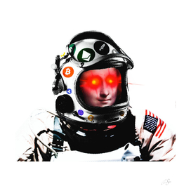 Crypto Astronaut Moon-a Lisa | Laser Eyes