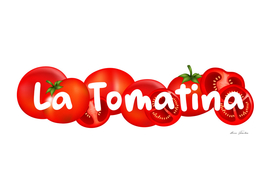 La Tomatina festival. tomato battle in Spain. tomato fight.