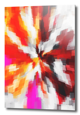 geometric square pattern abstract in red orange pink