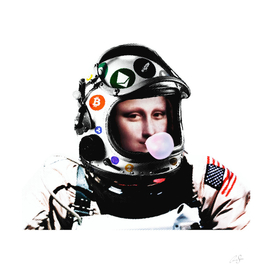 Crypto Astronaut Moon-a Lisa | bubble gum