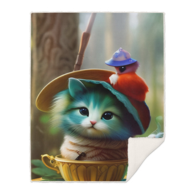 Cute Cat in A Teacup