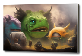 Fantastic Monsters Attack Realistic 3D Fantasy