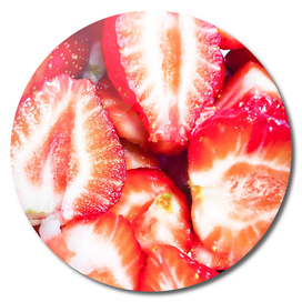 fresh chopped strawberries texture background