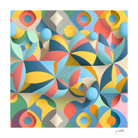 Abstract pastel shapes No2