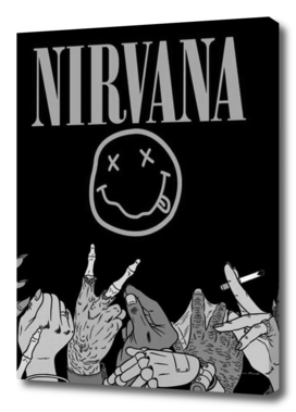 Nirvana hand and smoke
