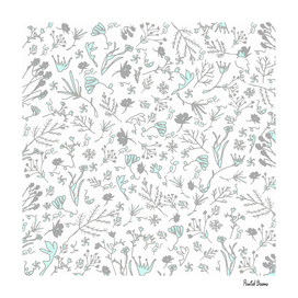 Botanical-Pattern, set, grey, 2, pale-blue, botanic,