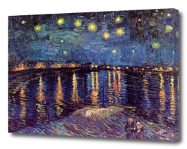 river boats lights pair Vincent van Gogh Starry night