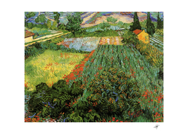 flowers the bushes Vincent van Gogh Poppies areas