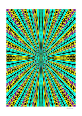psychedelic geometric graffiti abstract in green and yellow