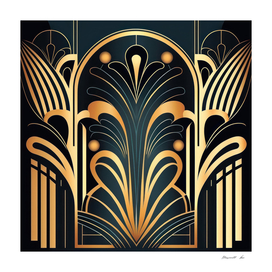 Sleek Symmetry Art Deco