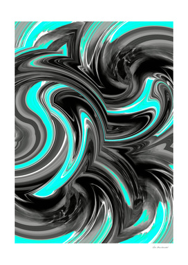 psychedelic wave pattern abstract in green and black