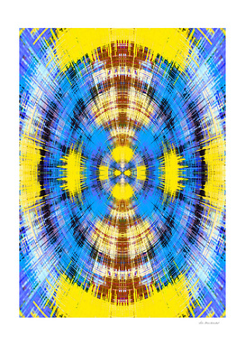 blue yellow and brown circle plaid pattern