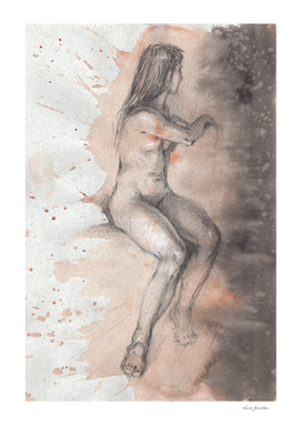 Abstract nude model