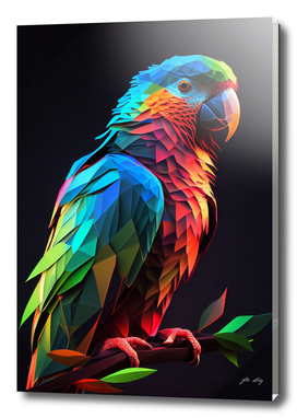 Colorful Parrot - Low Poly