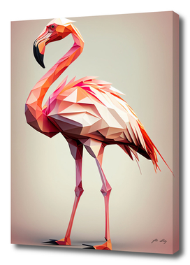 Pink Flamingo - Low Poly