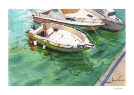 Yachts. Watercolor