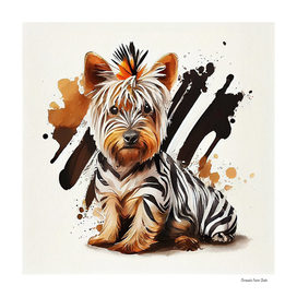 Watercolor Yorkshire Terrier Dog