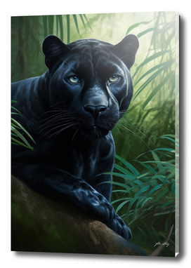 Black Panther in the Jungle V1