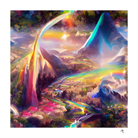 rainbow valley, spectrum, landscape
