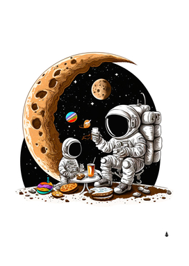 Astronauts Moon Meal Fast Food Space