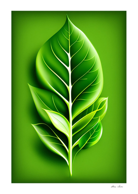 Green Leave Minimailist Design